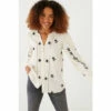 Fat Face FatFace Natural Sennen Embroidered Blouse
