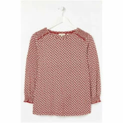 Fat Face FatFace Red Darcy Artisan Geo Top -FatFaceshop unnamed file 3480