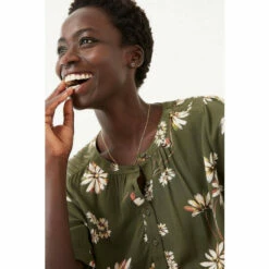 Fat Face FatFace Green Purdy Blossom Blouse -FatFaceshop unnamed file 3488