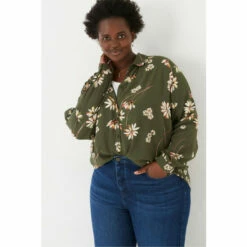 Fat Face FatFace Green Purbeck Blossom Blouse