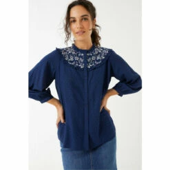 Fat Face FatFace Blue Felicity Embroidered Blouse