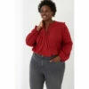 Fat Face FatFace Red Bonnie Blouson Top -FatFaceshop unnamed file 3515