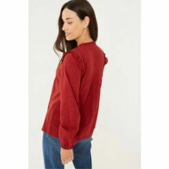 Fat Face FatFace Red Bonnie Blouson Top -FatFaceshop unnamed file 3517