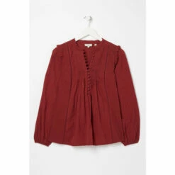 Fat Face FatFace Red Bonnie Blouson Top -FatFaceshop unnamed file 3519