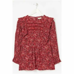 Fat Face FatFace Red Rye Floral Craft Blouse