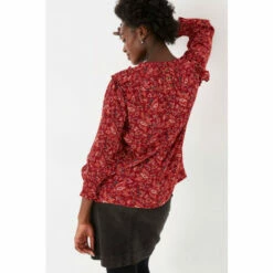Fat Face FatFace Red Rye Floral Craft Blouse -FatFaceshop unnamed file 3524