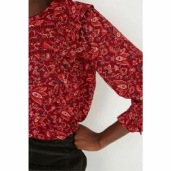 Fat Face FatFace Red Rye Floral Craft Blouse -FatFaceshop unnamed file 3525
