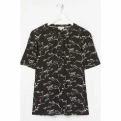 Fat Face FatFace Purdy Painted Bird Black Blouse -FatFaceshop unnamed file 3530