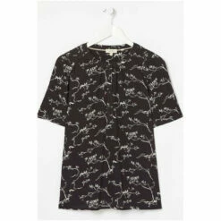 Fat Face FatFace Purdy Painted Bird Black Blouse -FatFaceshop unnamed file 3531