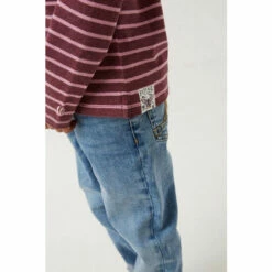 Fat Face FatFace Purple Breton Stripe T-Shirt -FatFaceshop unnamed file 354