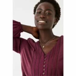 Fat Face FatFace Purple Ellie Longline Top -FatFaceshop unnamed file 3540