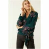 Fat Face FatFace Green Reese Imperial Floral Wrap Top