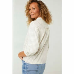 Fat Face FatFace Natural Felicity Check Blouse -FatFaceshop unnamed file 3570