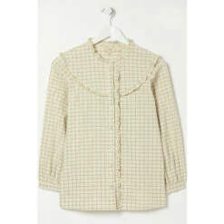 Fat Face FatFace Natural Felicity Check Blouse -FatFaceshop unnamed file 3572