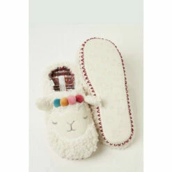 Fat Face FatFace Natural Lily Llama Slippers -FatFaceshop unnamed file 3597