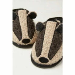 Fat Face FatFace Grey Boris Badger Slippers -FatFaceshop unnamed file 3610