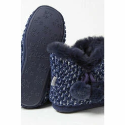 Fat Face FatFace Blue Millie Chenille Slipper Boots -FatFaceshop unnamed file 3623