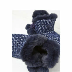 Fat Face FatFace Blue Millie Chenille Slipper Boots -FatFaceshop unnamed file 3624