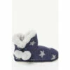 Fat Face FatFace Blue Elodie Star Knit Slipper Boots