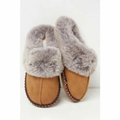 Fat Face FatFace Maya Brown Slippers -FatFaceshop unnamed file 3637