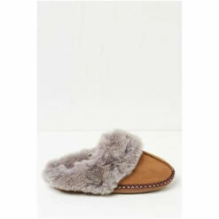 Fat Face FatFace Maya Brown Slippers -FatFaceshop unnamed file 3639
