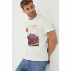 Fat Face FatFace Natural Peak Gradient Graphic T-Shirt -FatFaceshop unnamed file 365