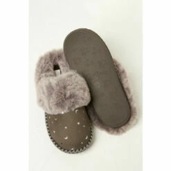 Fat Face FatFace Grey Star Maya Slippers -FatFaceshop unnamed file 3654