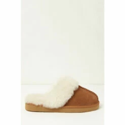 Fat Face FatFace Sienna Sheepskin Brown Slippers