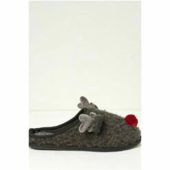 Fat Face FatFace Grey Stanley Stag Slippers -FatFaceshop unnamed file 3693