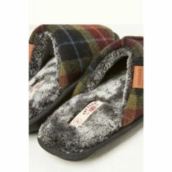Fat Face FatFace Green Harvey Check Slippers -FatFaceshop unnamed file 3696