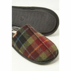 Fat Face FatFace Green Harvey Check Slippers -FatFaceshop unnamed file 3697