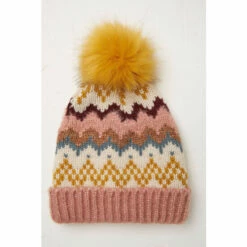 Fat Face FatFace Pink Fairisle Beanie