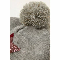 Fat Face FatFace Grey Star Sequin Beanie -FatFaceshop unnamed file 3733