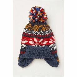 Fat Face FatFace Blue Fairisle Trapper Hat
