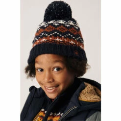 Fat Face FatFace Blue Fairisle Beanie -FatFaceshop unnamed file 3743