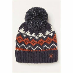 Fat Face FatFace Blue Fairisle Beanie -FatFaceshop unnamed file 3745