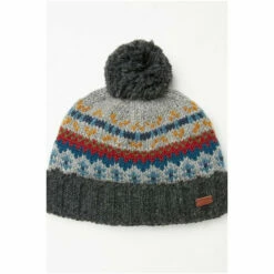 Fat Face FatFace Blue Harris Fairisle Pattern Beanie -FatFaceshop unnamed file 3763
