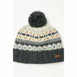 Fat Face FatFace Grey Luke Fairisle Pattern Beanie 4 Fat Face FatFace Grey Luke Fairisle Pattern Beanie -FatFaceshop unnamed file 3766