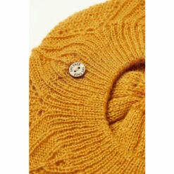 Fat Face FatFace Yellow Pointelle Beret Hat -FatFaceshop unnamed file 3791
