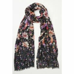 Fat Face FatFace Artisan Bird Print Black Scarf