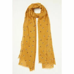 Fat Face FatFace Yellow Bee Floating Bloom Scarf