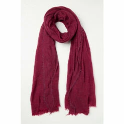 Fat Face FatFace Purple Plain Crinkle Scarf