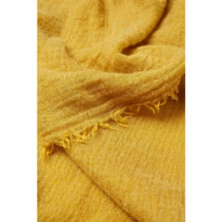 Fat Face FatFace Yellow Plain Crinkle Scarf -FatFaceshop unnamed file 3945