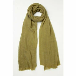 Fat Face FatFace Green Plain Crinkle Scarf