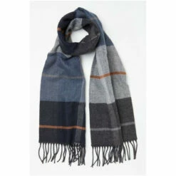 Fat Face FatFace Blue Oscar Check Scarf -FatFaceshop unnamed file 3988