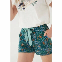 Fat Face FatFace Green Jenny Print Pyjama Shorts -FatFaceshop unnamed file 4011