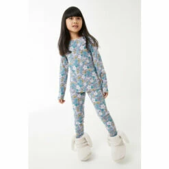 Fat Face FatFace Natural Rib Floral Pyjama Set