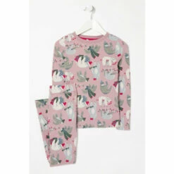 Fat Face FatFace Purple Sammy Sloth Snug Pyjama Set -FatFaceshop unnamed file 4056
