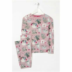 Fat Face FatFace Purple Sammy Sloth Snug Pyjama Set -FatFaceshop unnamed file 4058