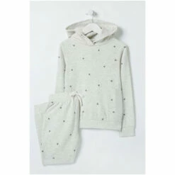 Fat Face FatFace Grey Soft Heart Embroidered Set -FatFaceshop unnamed file 4075